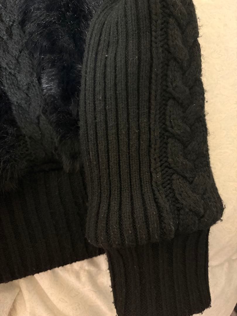 LAGUAGEM CABLE KNIT FAUX FUR ブルゾン