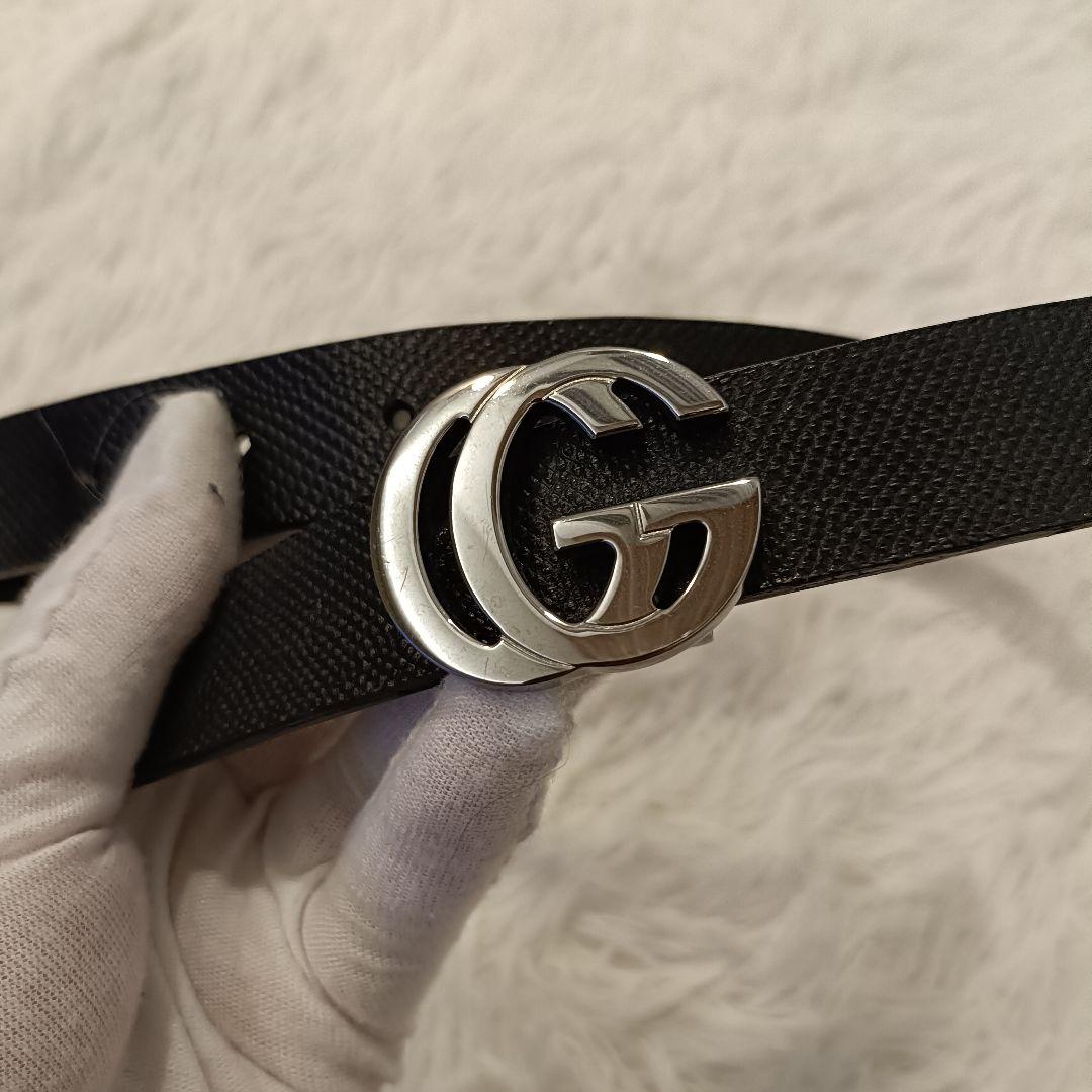 美品✨️　グッチ　GGロゴ ブラック　ベルト　75cm 25mm幅