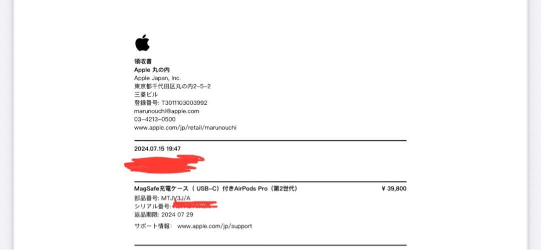 Magsafe充電ケース（USB-C）付きAirPods Pro（第2世代）