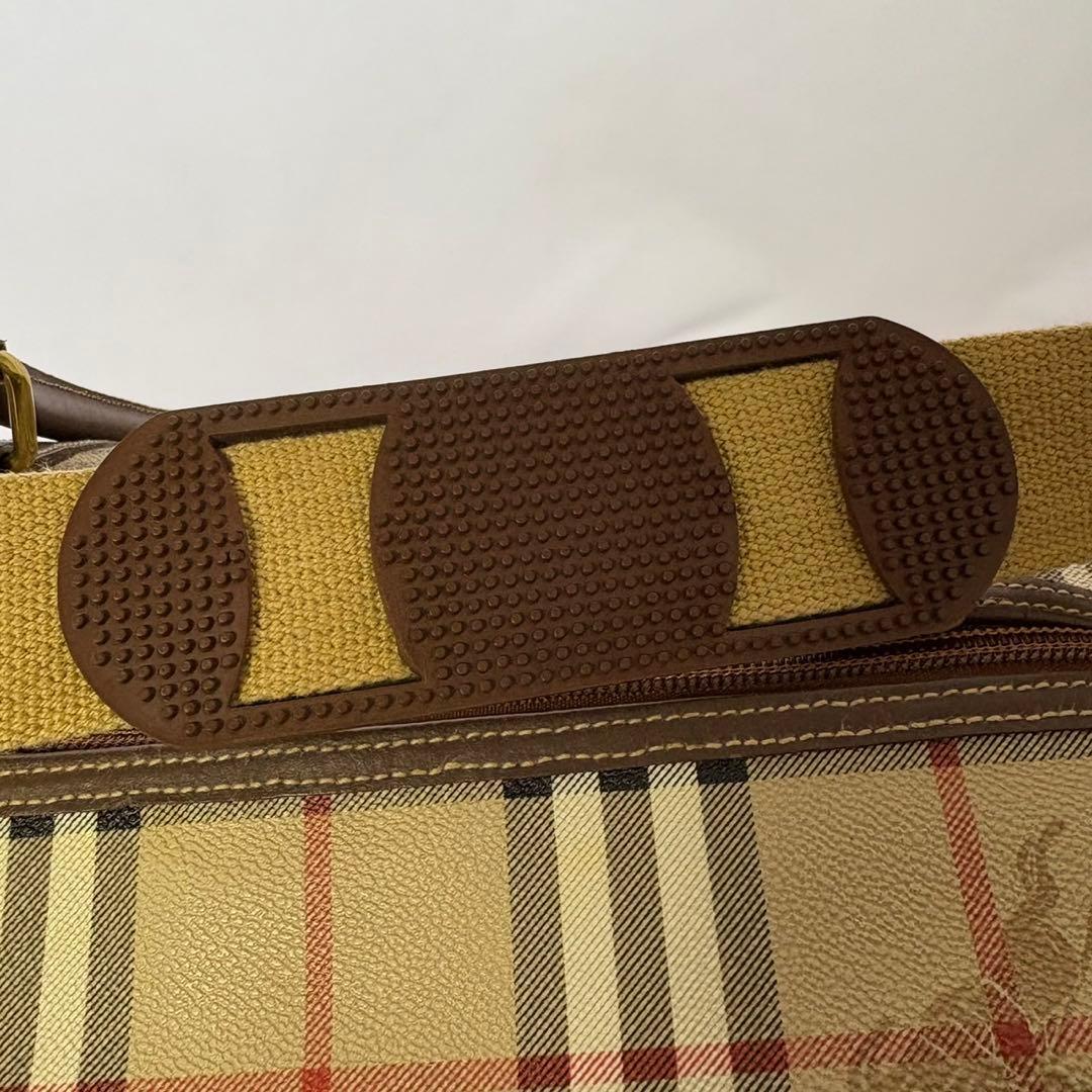 美品 バーバリー ボストンバック ノバチェック シャドーホース PVC 大容量