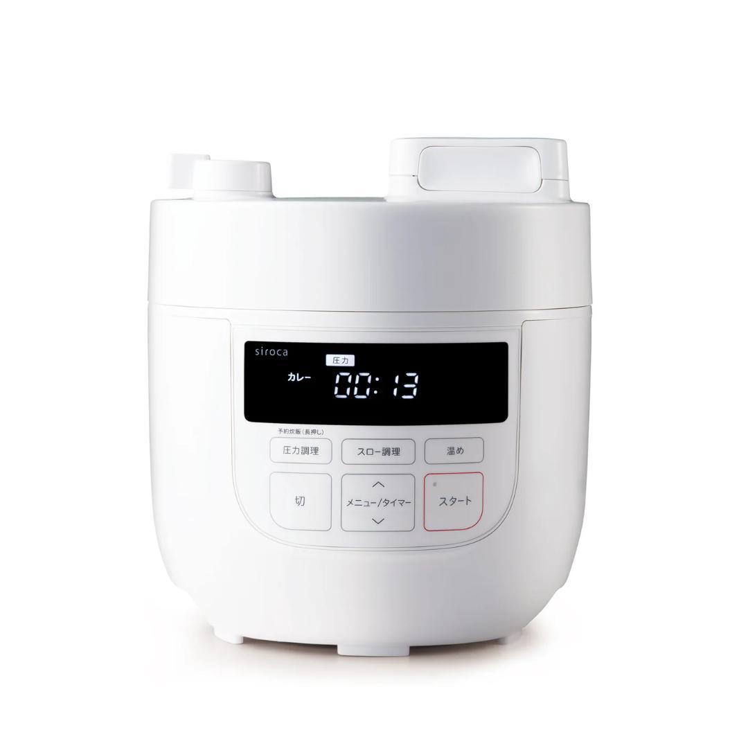 【新品未使用】siroka　電気圧力鍋　※2L　（ガラス蓋付き）SP-D131