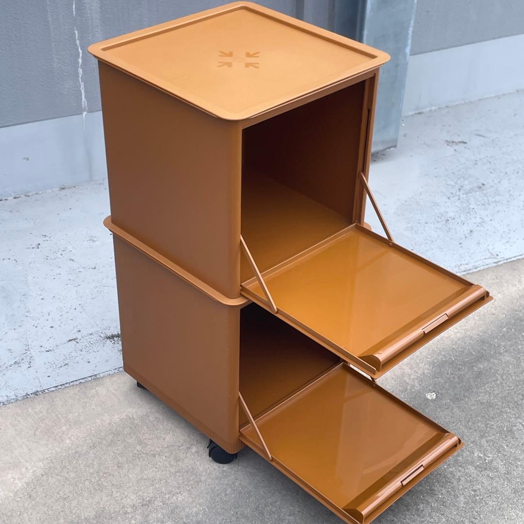 【廃盤品・美品】タッパーウェア マルチオーガナイザー 2段セット キャスター付き