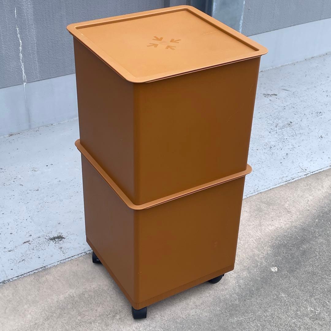 【廃盤品・美品】タッパーウェア マルチオーガナイザー 2段セット キャスター付き