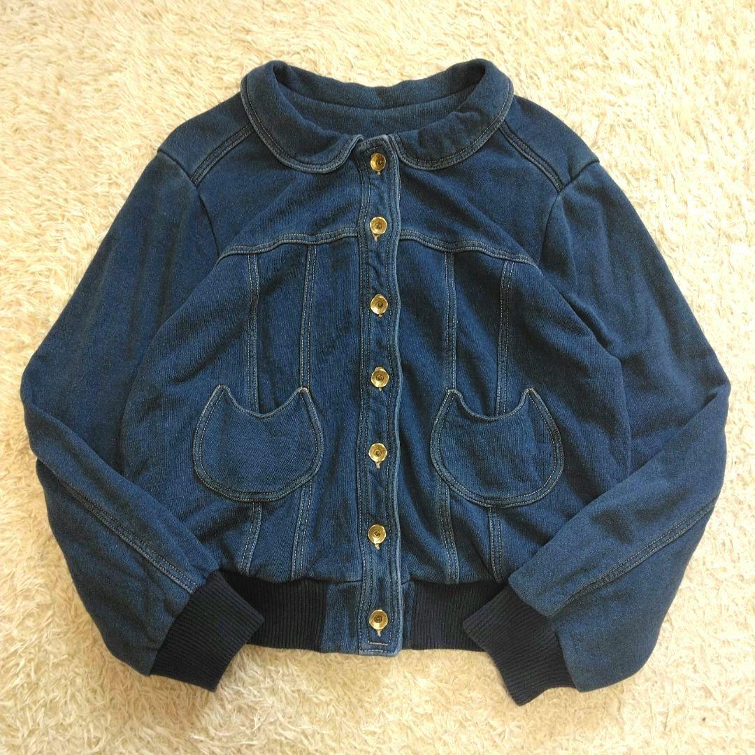 franche lippee ねこポケット 丸襟 デニムジャケット FL5
