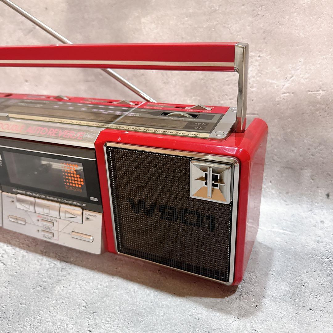 SONY CFS-W901 ラジカセ FM/AM受信OK 音質良好 昭和レトロ