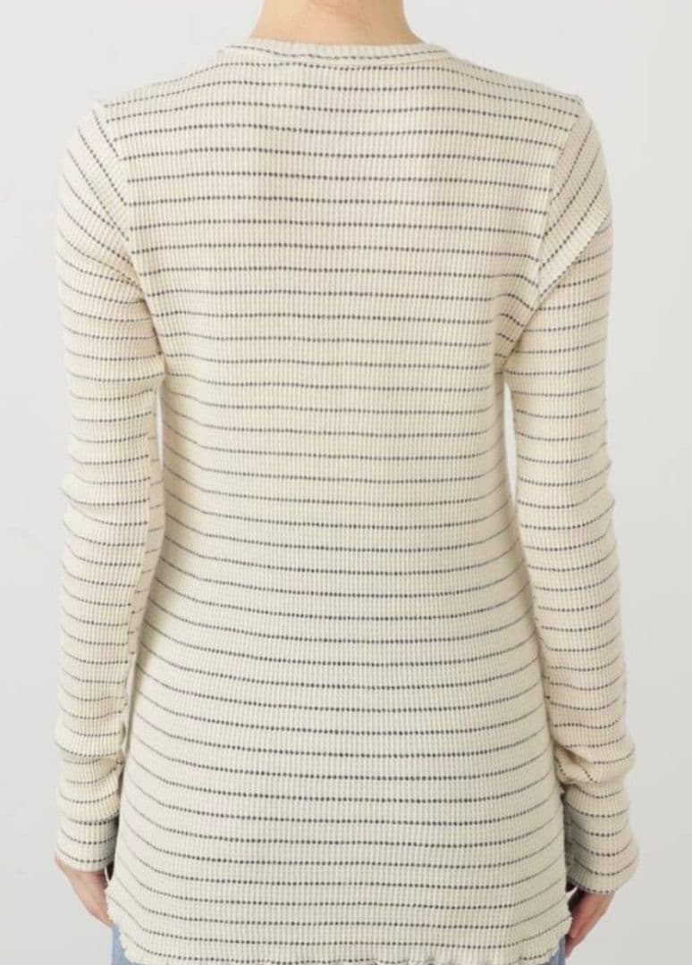 新品未使用【WAFFLE BORDER LONG SLEEVE TOP】