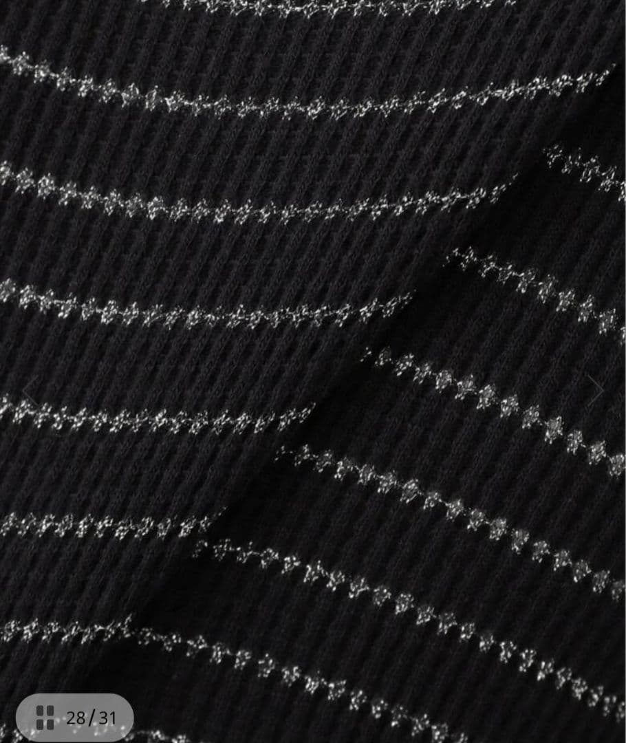 新品未使用【WAFFLE BORDER LONG SLEEVE TOP】