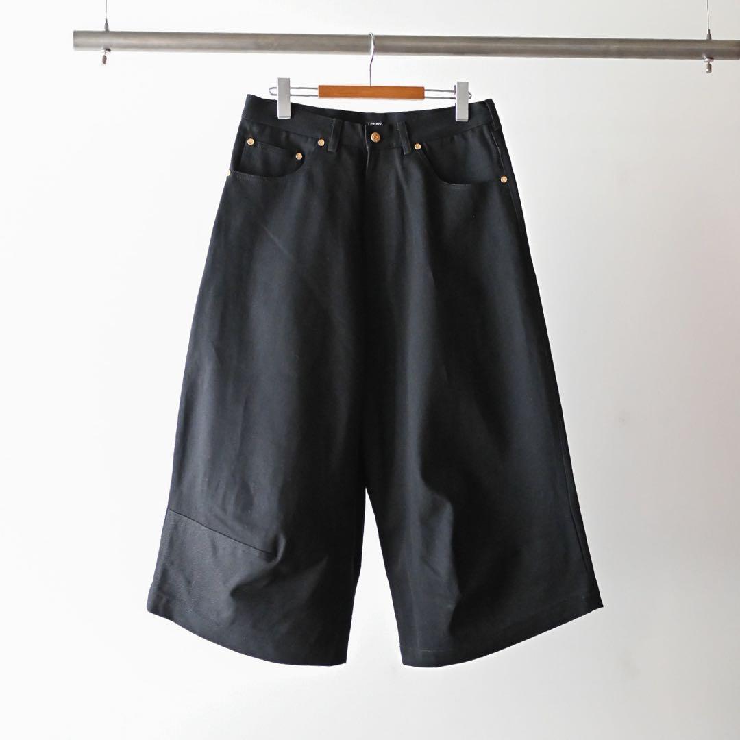 最終値下げ‼️LES SIX 25AW ブラックデニム八部丈ショーツ