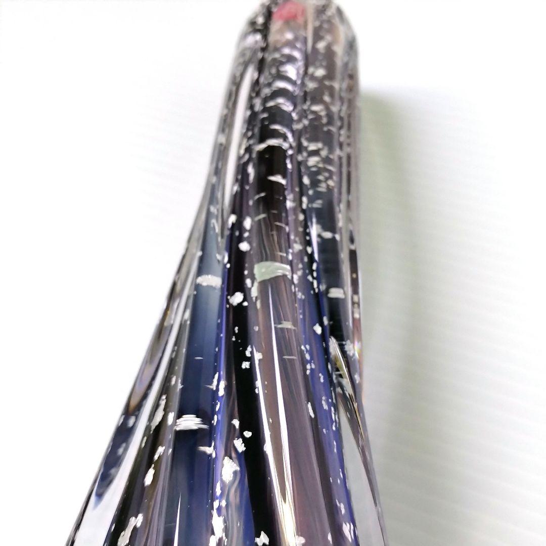 新品未使用 津軽びーどろ フラワーベース 夜空 季明かり 吹きガラス ガラス