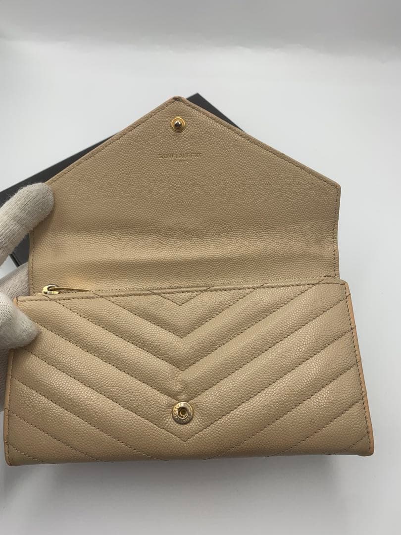 イヴサンローラン 長財布 二つ折りロングレザーウォレット レディース 表記無