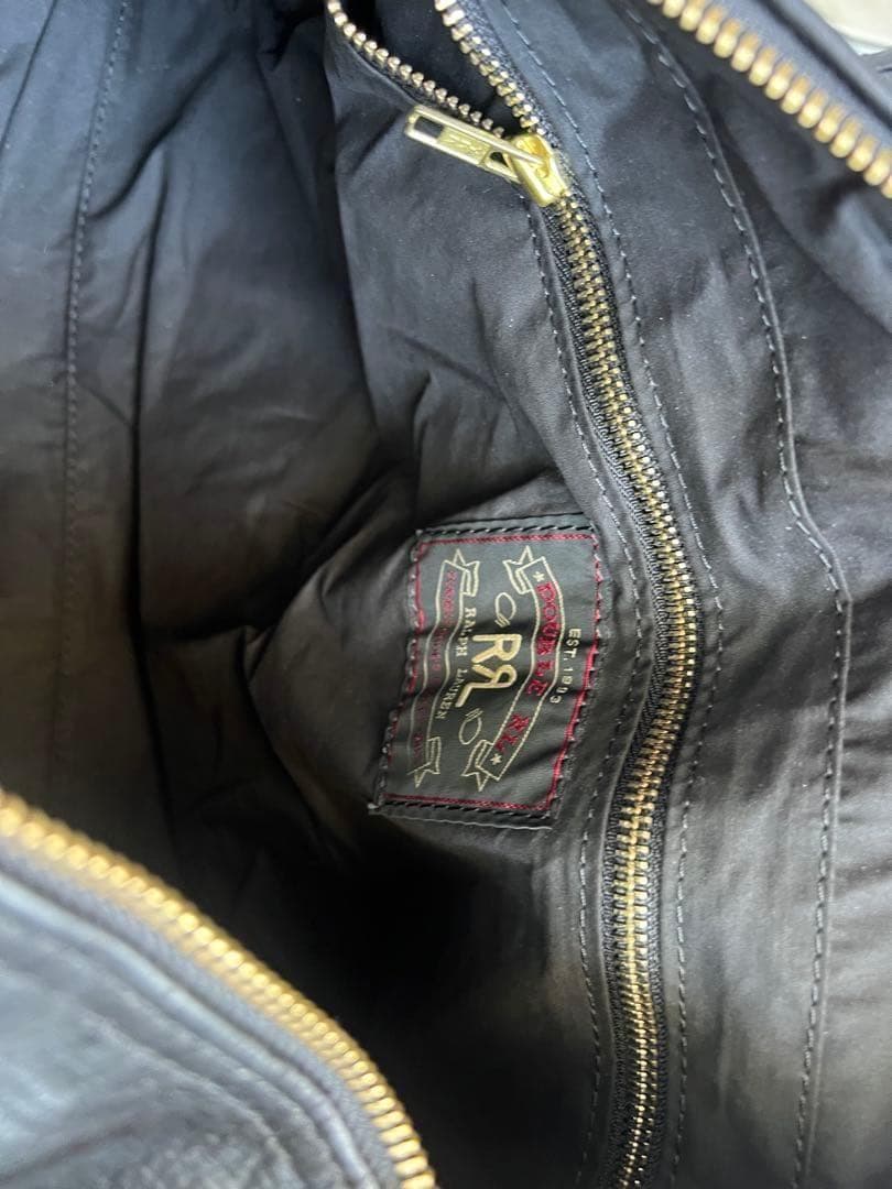 【美品】RRL ダブルアールエル ボストンバック レザー