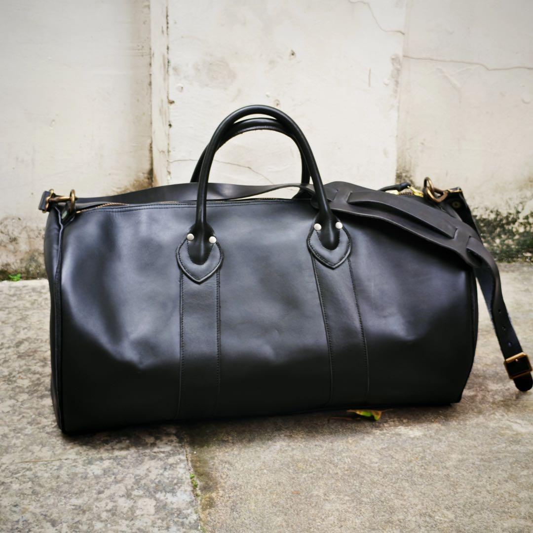 【美品】RRL ダブルアールエル ボストンバック レザー