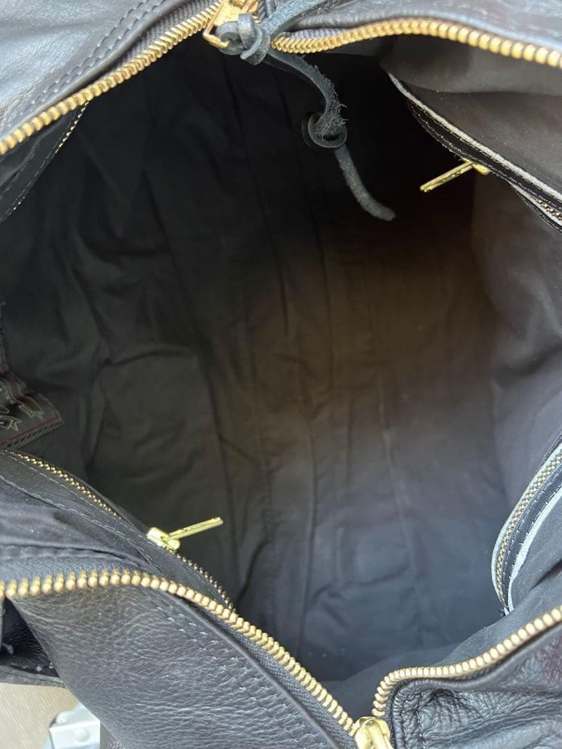 【美品】RRL ダブルアールエル ボストンバック レザー