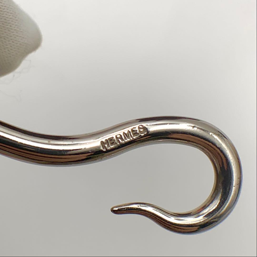 エルメス ジャンボ チョーカー 編み込み2連ブレスレット シルバー 黒レザー