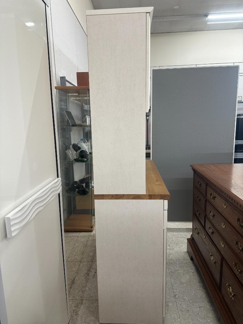 ユーアイ　B-COMPANY　食器棚　クリチコ　ホワイト