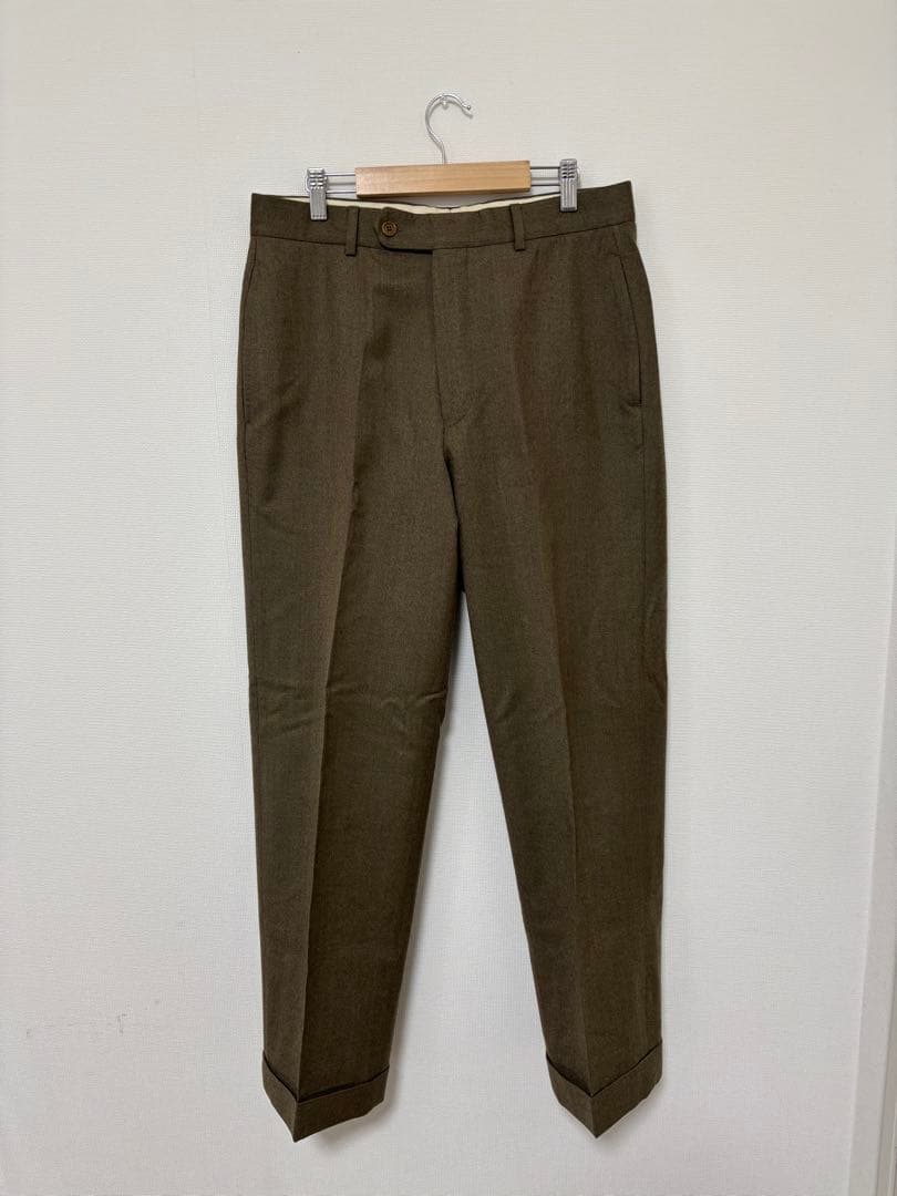 ９０年代 ブルックスブラザーズ ウールスラックス カナダ製 W32 ブラウン