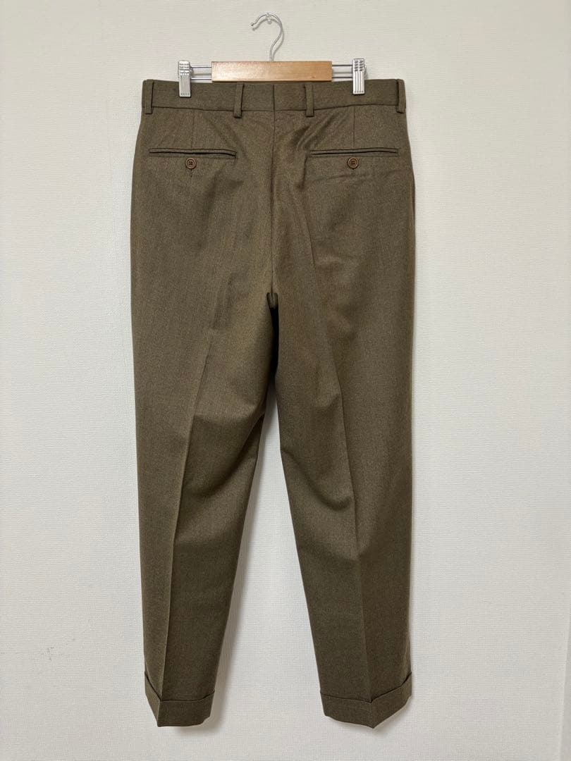 ９０年代 ブルックスブラザーズ ウールスラックス カナダ製 W32 ブラウン