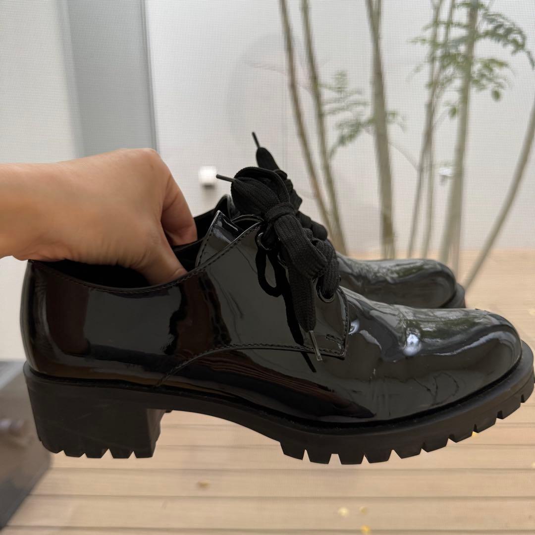 【1回のみ使用】miumiu レースアップシューズ ブラック ローファー