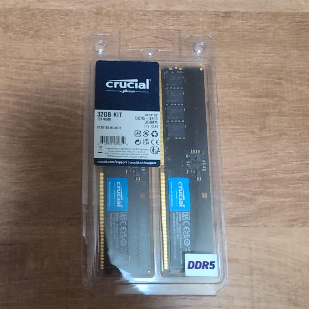 crucial ddr5-4800 32GB(16GB×2)