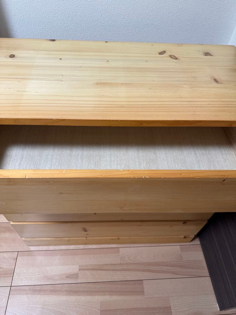 【今週末限定】無印良品 パイン材4段チェスト