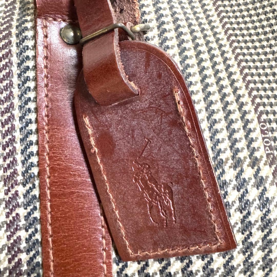 【美品】ポロラルフローレン ボストンバッグ 2way ショルダー 本革 大容量