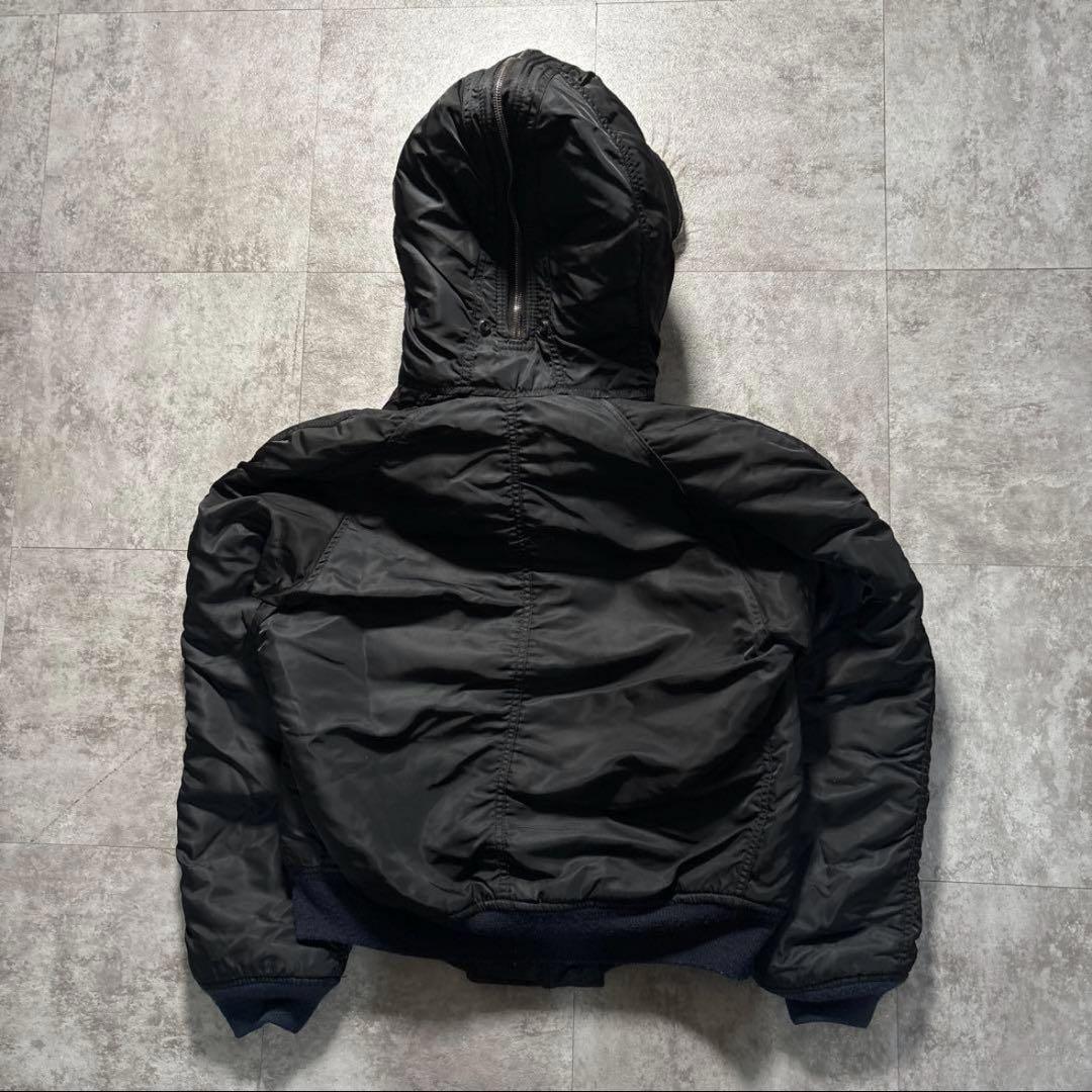 80s USA製 ALPHA N2B フライトジャケット N-2B ブラック M