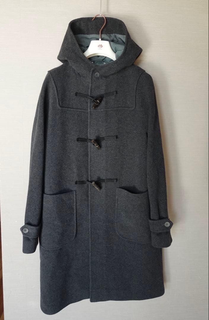 未使用イーヴォ ダッフルコート グレー　ロング フード アウター　サイズ50