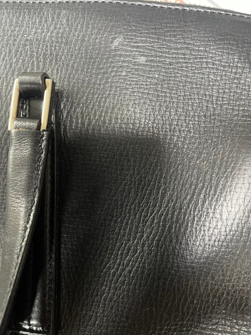 グッチGUCCI黒レザートートバッグハンドバッグビジネスバッグ　メンズレディース