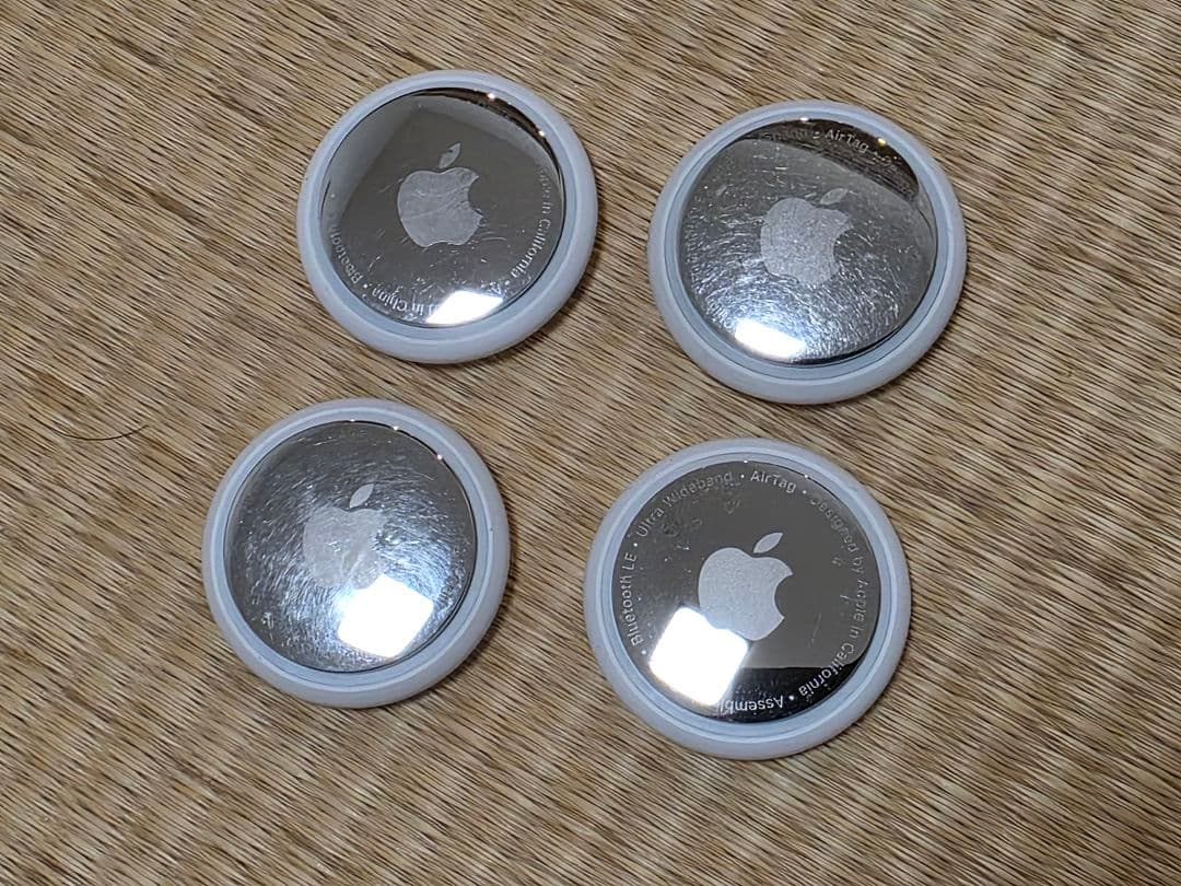 Apple AirTag 4 pack（使用感、傷多数あり）4個セット