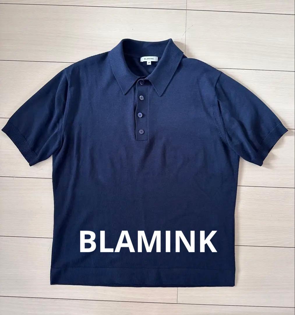 24SS blamink ポロシャツ　ネイビー　36 完売　drawer