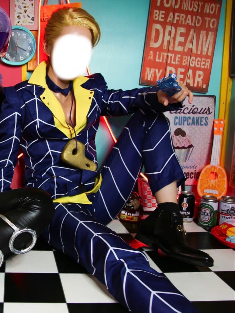 ジョジョの奇妙な冒険 プロシュート コスプレ衣装 ウィッグ Mサイズ