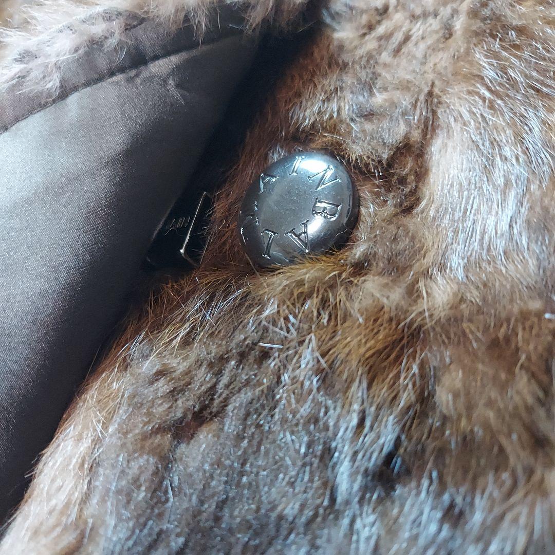 BALMAIN　バルマン　ファーコート　毛皮　シルク100％　ブルーフォックス