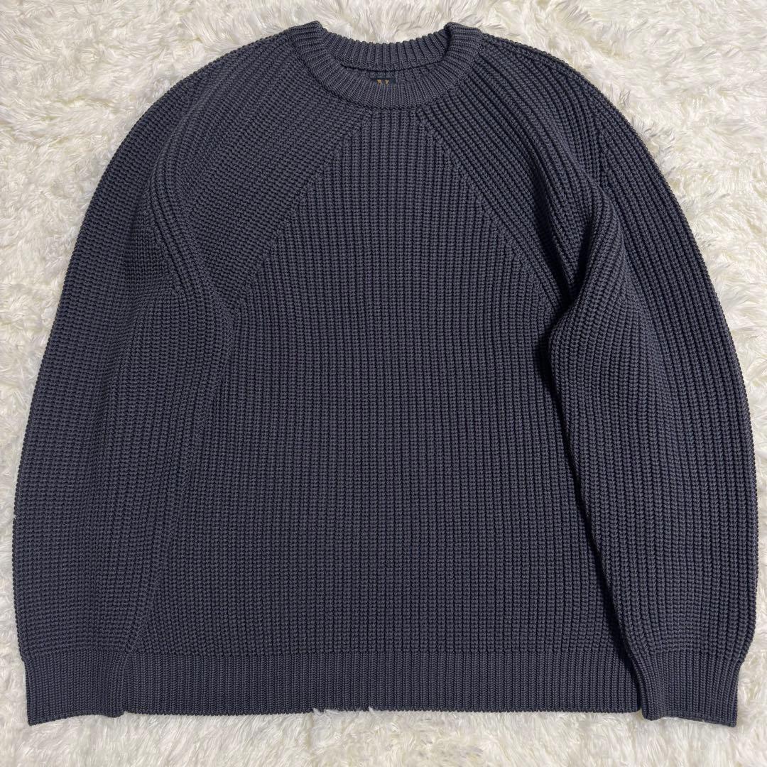 バトナー BATONER シグネチャー クルーネック ニット グレー Lサイズ
