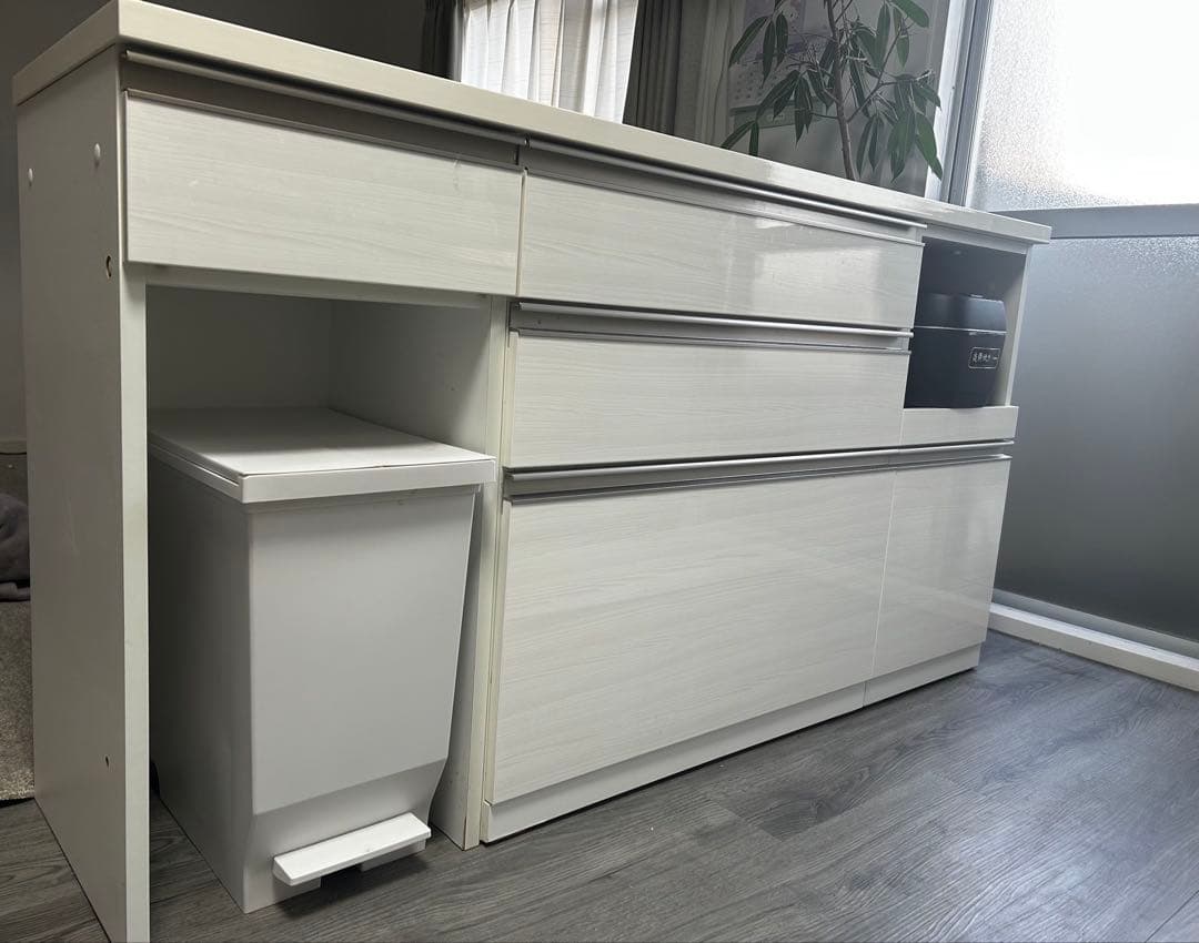 ニトリ　ホワイトキッチンカウンター