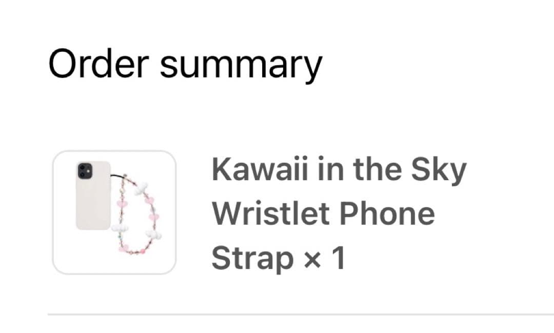 stringting スマホストラップ　Kawaii in the Sky