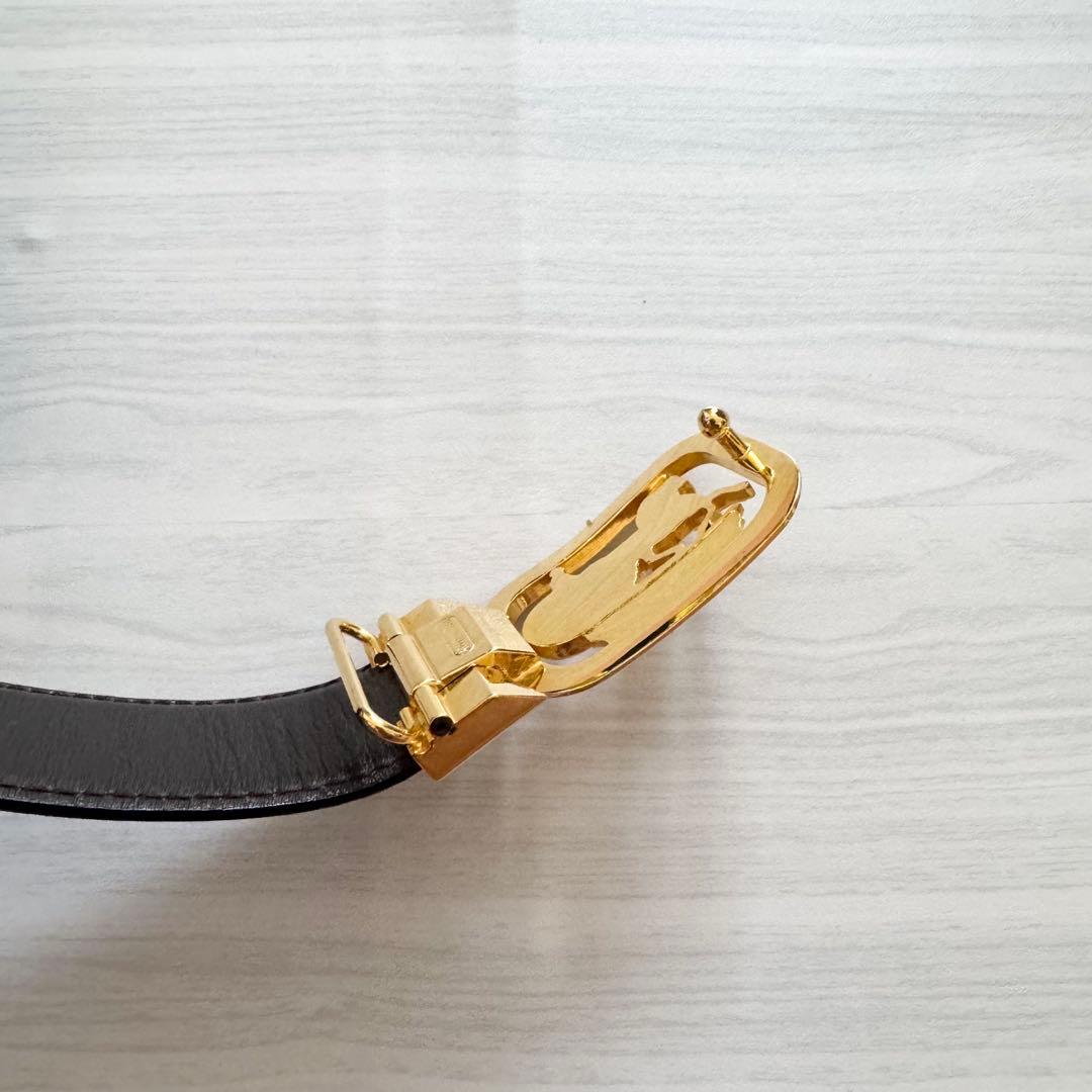 【セール中】CELINE セリーヌ 黒 レザー ベルト 馬車 ブランド