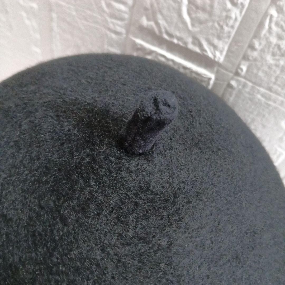 Maison Michel ドット柄チュール付きベレー帽　黒