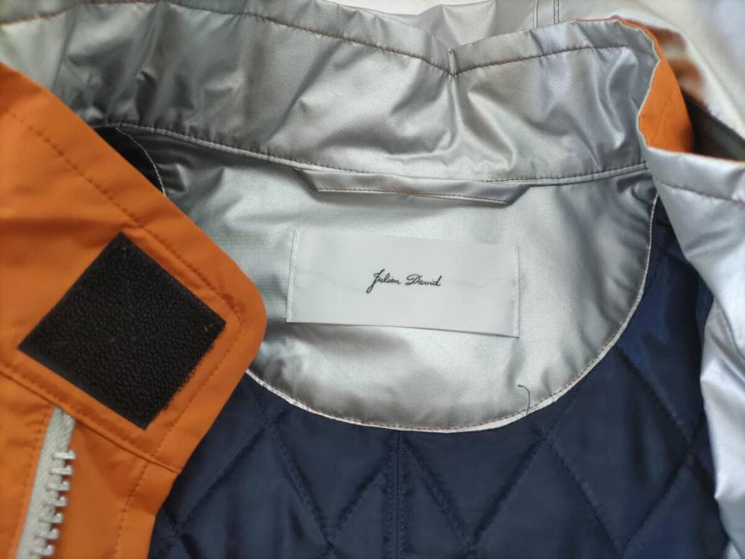 新品同様 Julien David フード付モッズコート 橙 75,800円の品