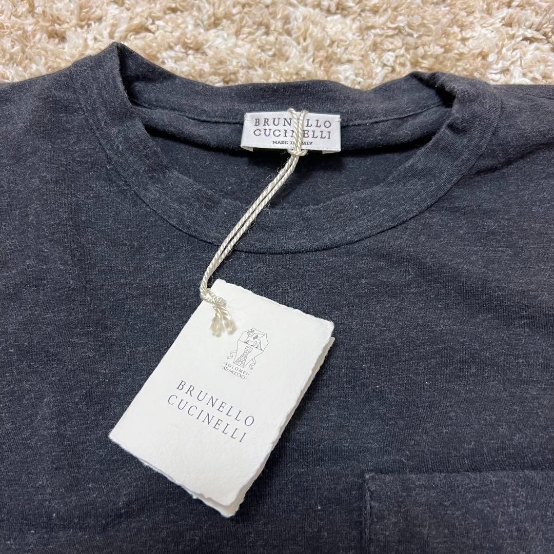 【新品タグ付き】ブルネロクチネリ　コットン グレー 長袖カットソー 定価半額以下