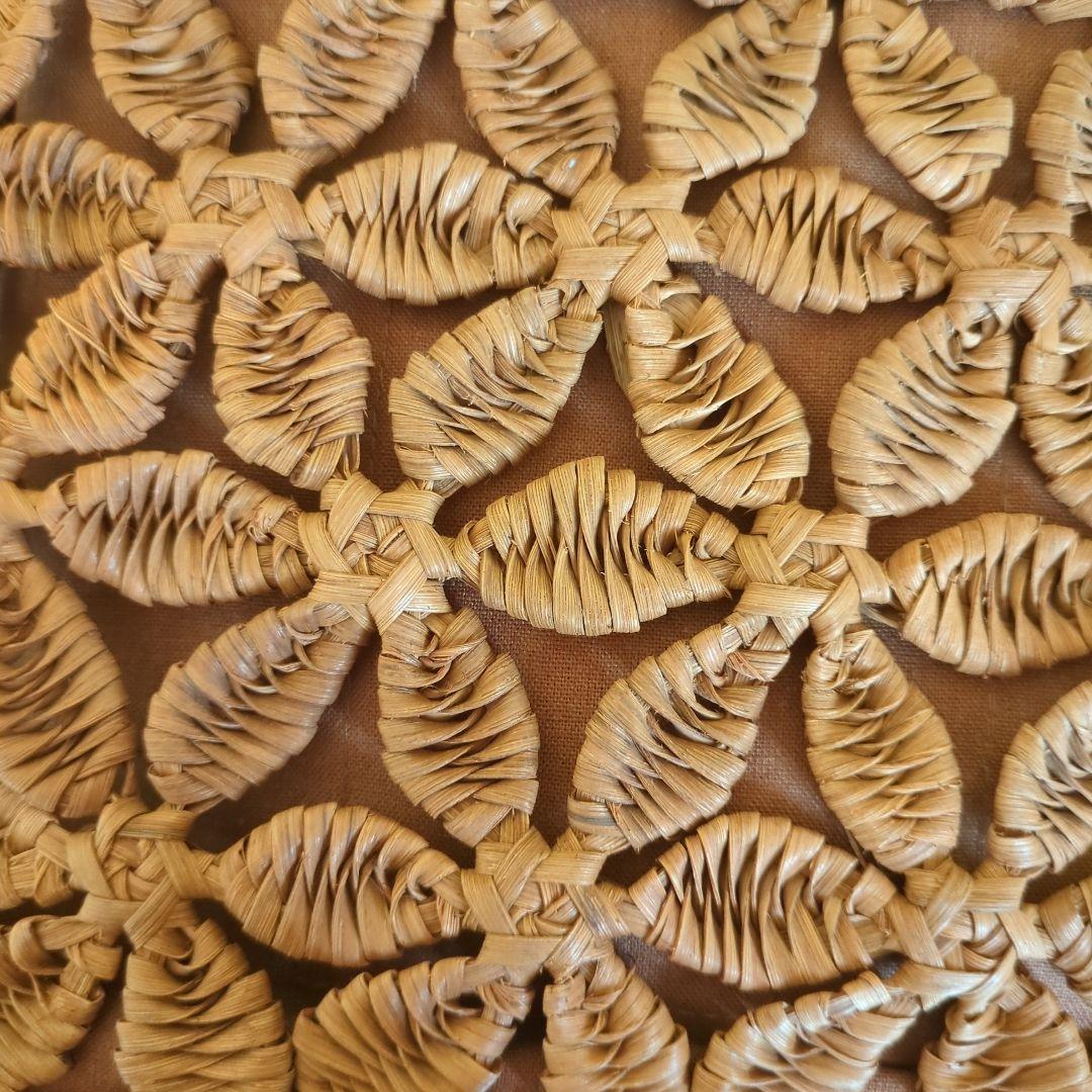 ●新品同様●山葡萄かごバッグ あけびかご籠 六角花結び編み カゴヤ