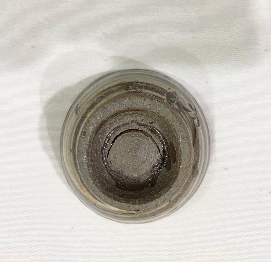 やちむん　人間国宝　金城次郎　\"魚文ぐい呑\" （金継ぎ用参考品）