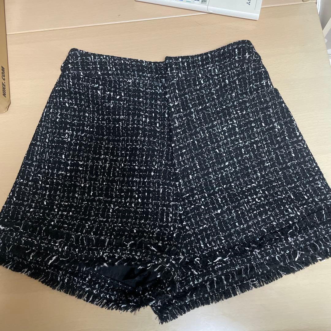 ダーリッチ Darich コンパクトフリンジツイードショートパンツ