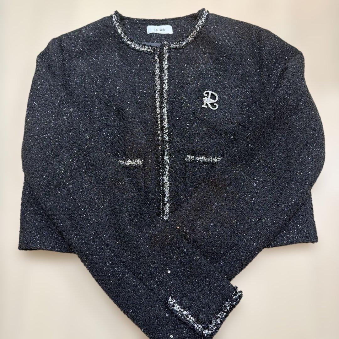 darich スパンコールツイードジャケット