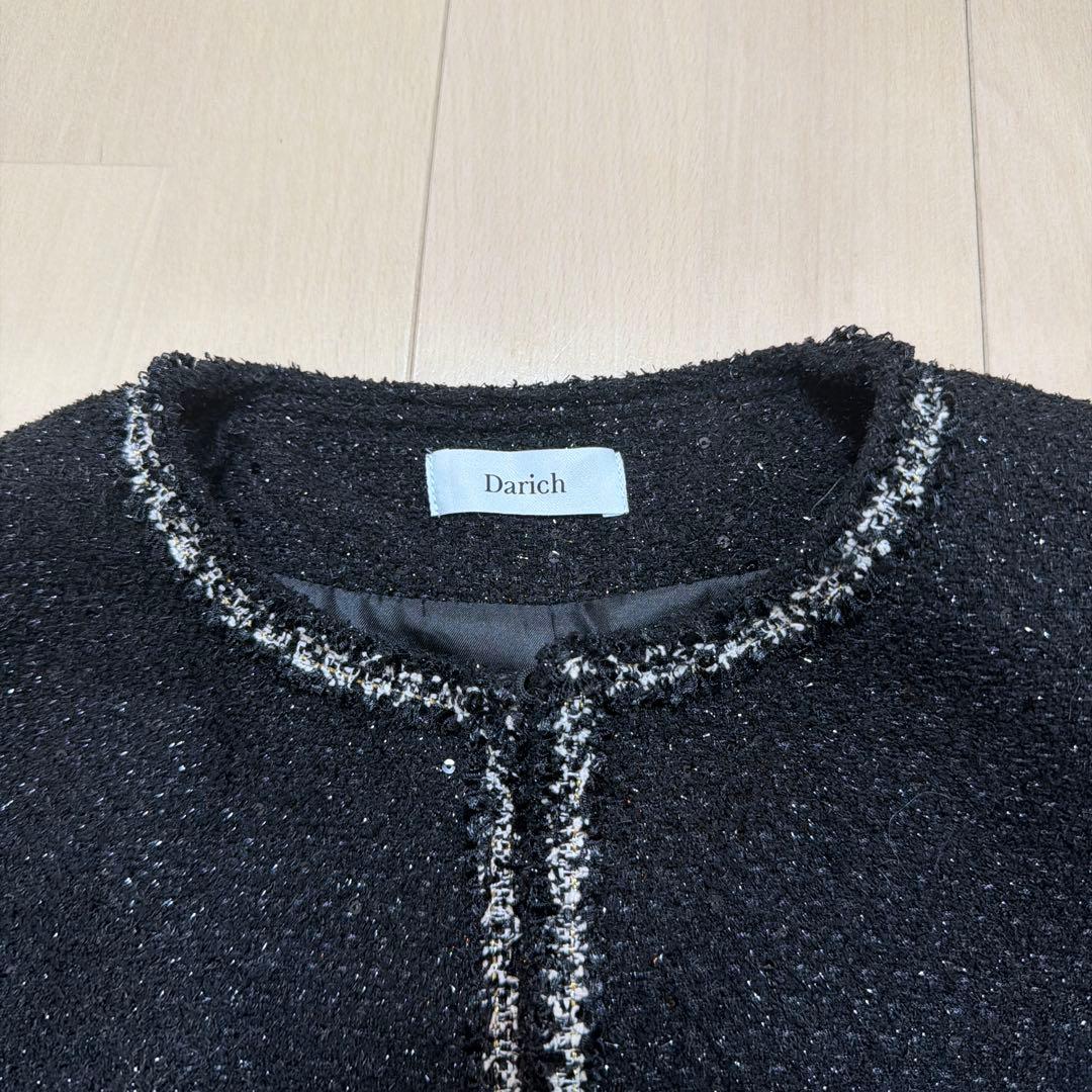 darich スパンコールツイードジャケット