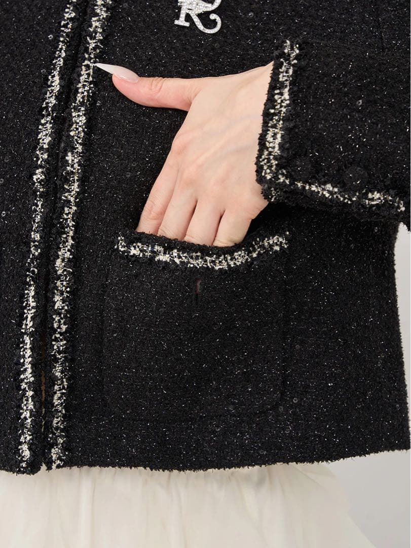 darich スパンコールツイードジャケット