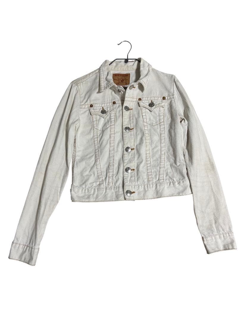 ジャケット・アウター ture religion white denim jacket