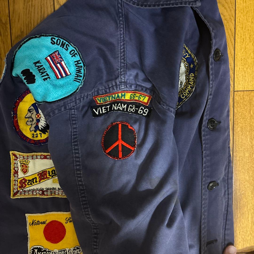 60〜70sモールスキンジャケット　パッチ付き