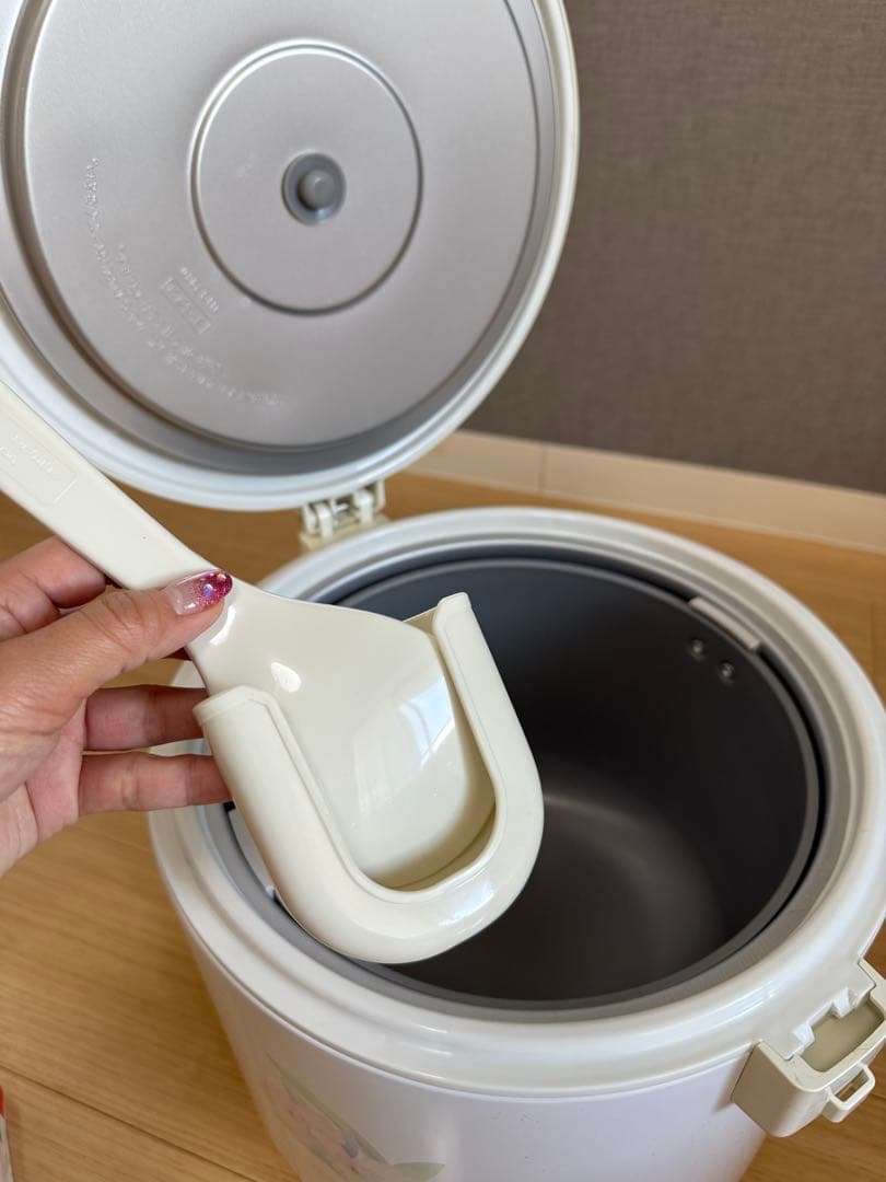 タイガー 花柄炊飯器 取扱説明書付き 1升5合炊 2.7リットル 保温専用