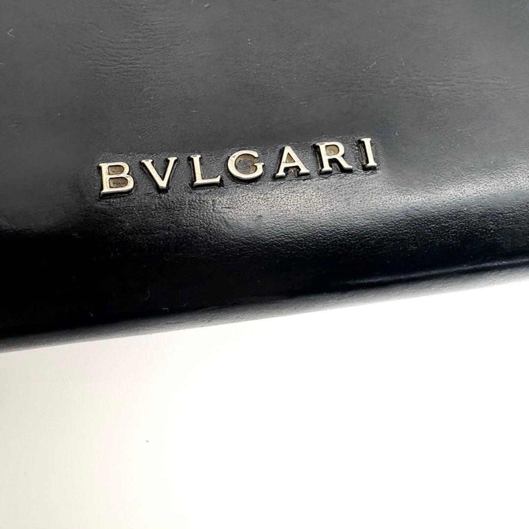 BVLGARI　長財布　セルペンティ　二つ折り　スネーク　黒　レザー　パイソン