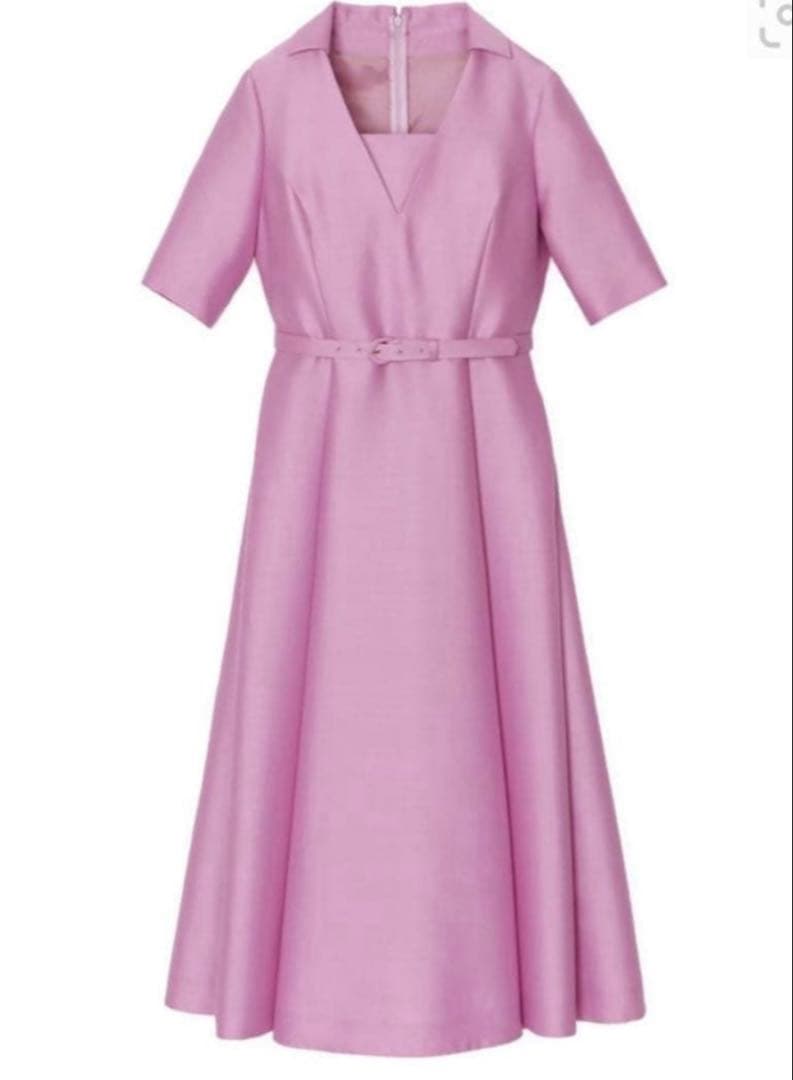 新品　ANAYI 23AW シルクウール　ワンピース　ラベンダー　34